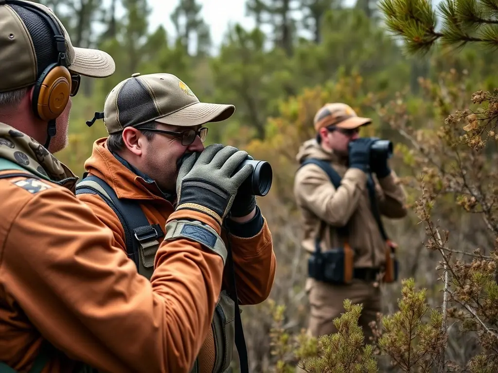 A photograph showcasing ACCA DE LORP SENTARAILLE members engaged in a wildlife protection initiative, such as monitoring wildlife populations or habitat restoration.