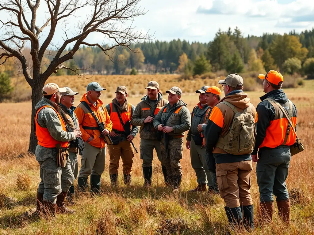 A picture of ACCA DE LORP SENTARAILLE members attending a hunting safety workshop, demonstrating the importance of education and training.